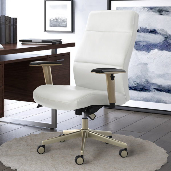 Baylor La Z Boy Bonded Leather Adjustable Ergonomic Executive Office Chair with Lumbar Support